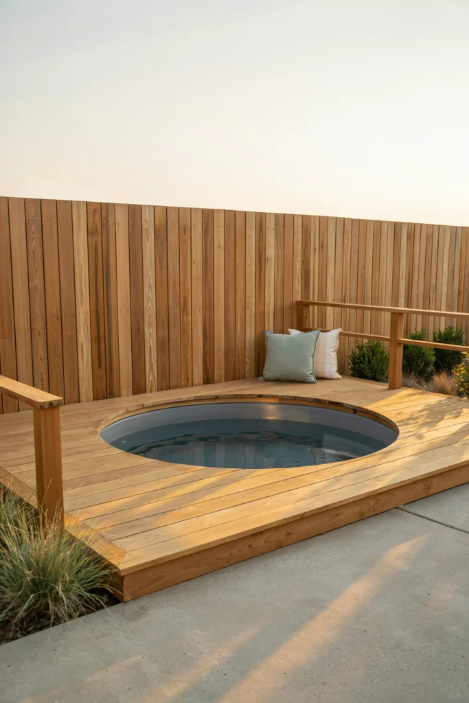 Build a Sunken Deck Around a Small Round Pool