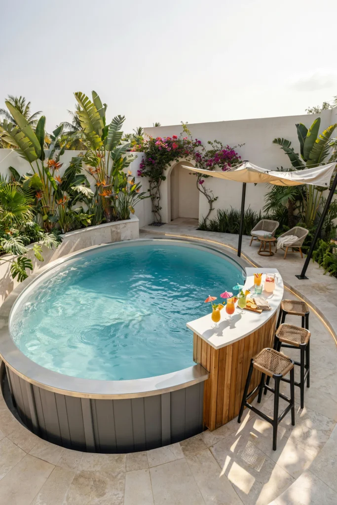 Build a Swim-Up Bar Area