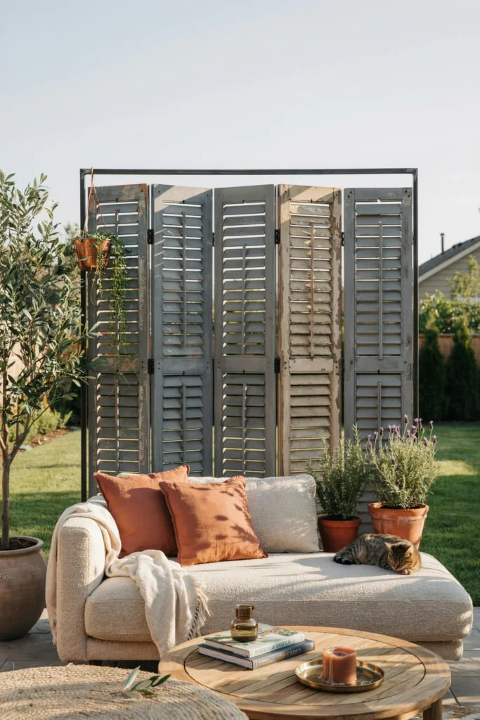 Upcycled Shutter Screens