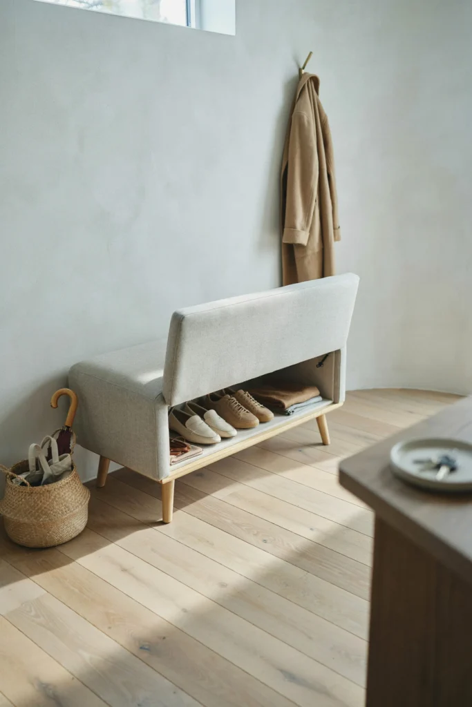 Upholstered Bench With a Lift-Top Lid