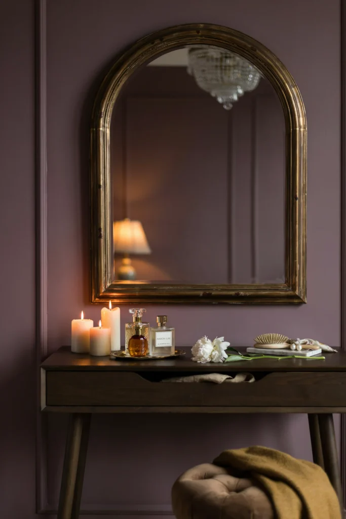 Vanity Setup with Statement Mirror