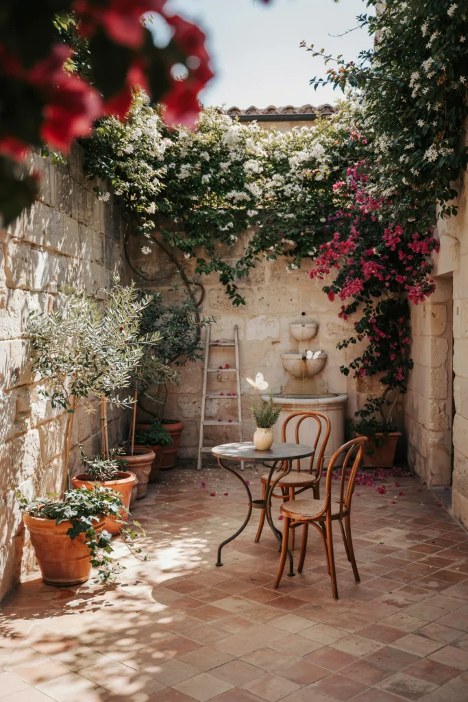 The Walled Garden Courtyard with Climbing Vines