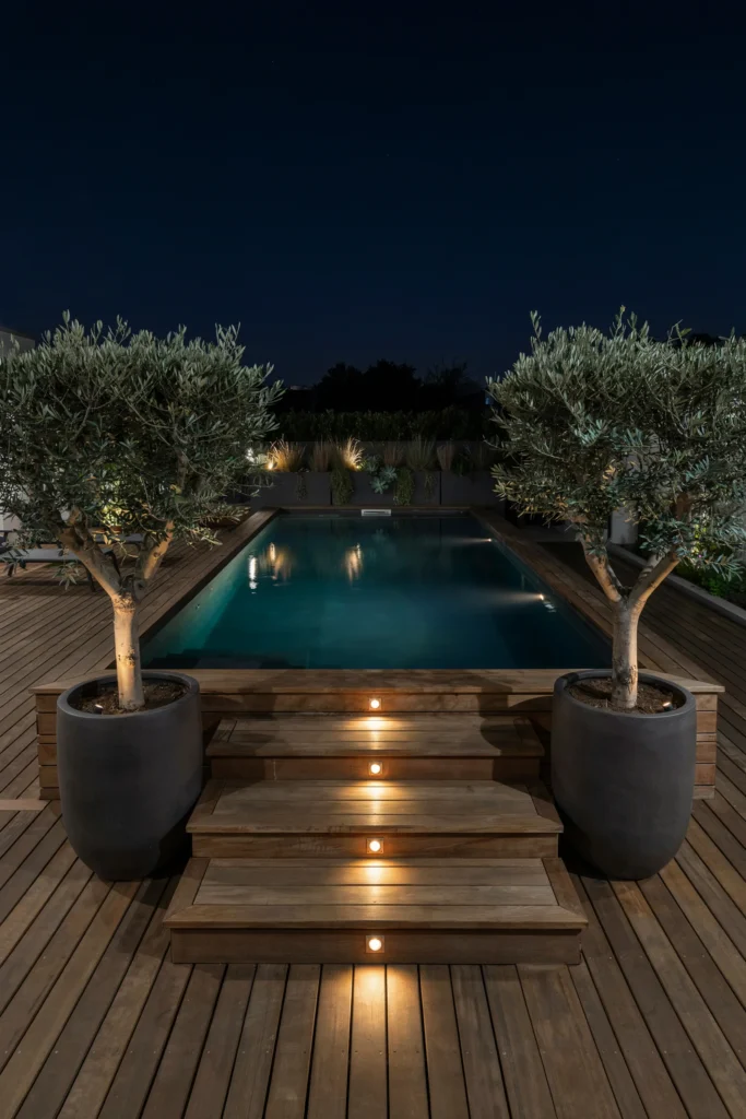 Warm White Deck Step Lights