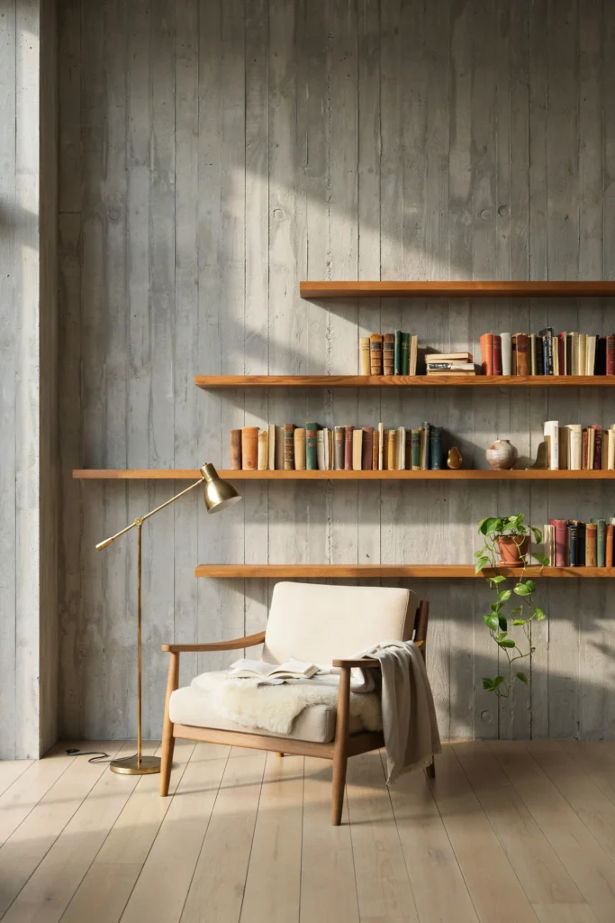 The Warm Wood and Cold Concrete Contrast