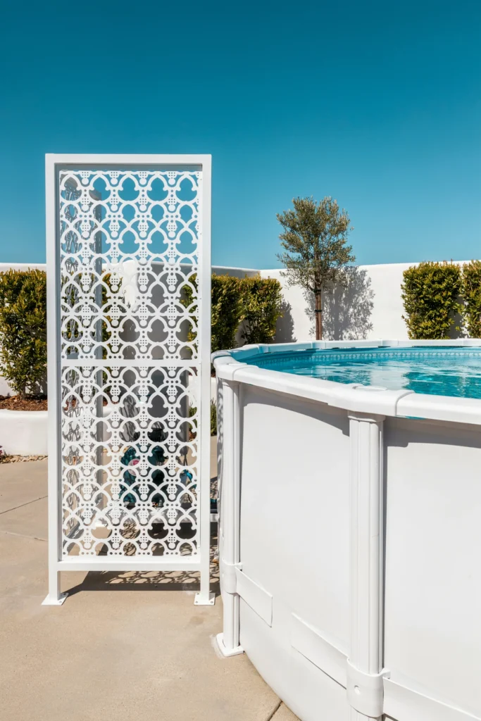 White Metal Screen Panel