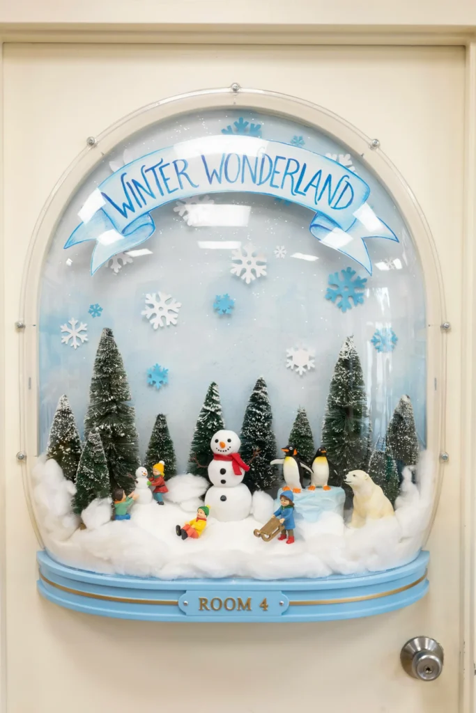 Winter Snow Globe Door