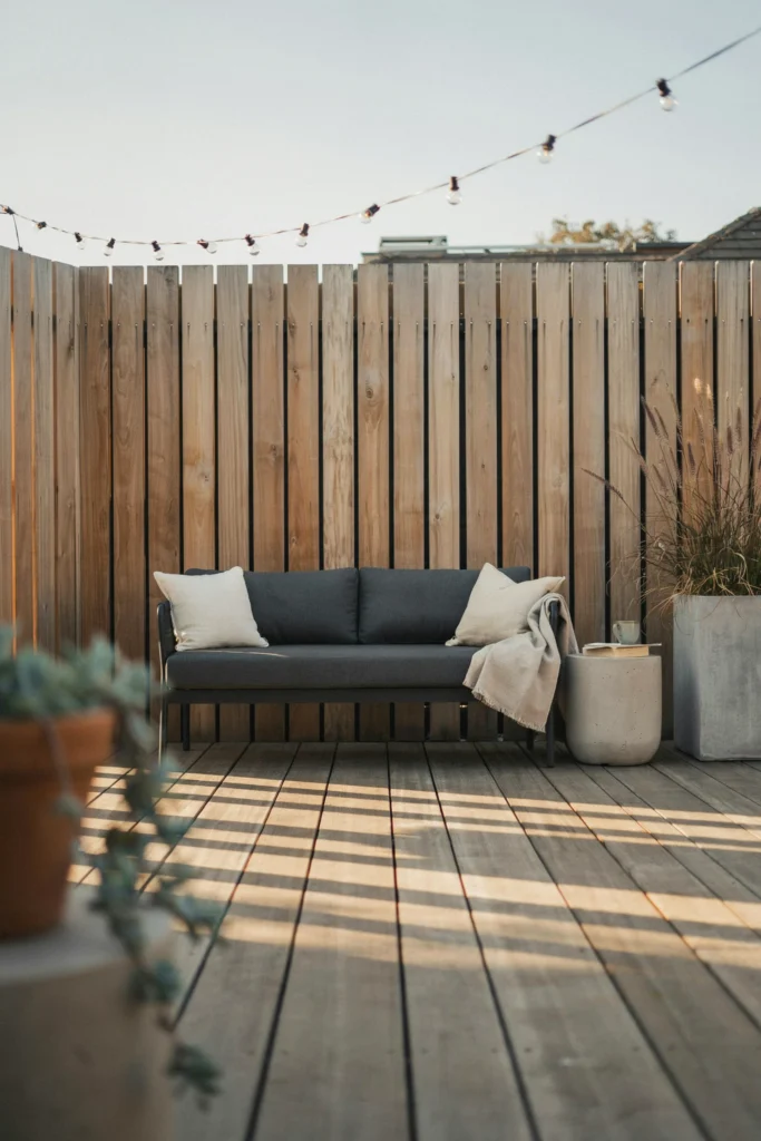 Wooden Slat Privacy Screen