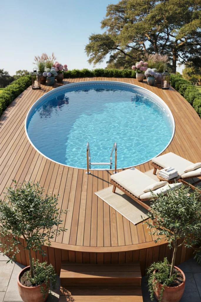 Wraparound Wooden Deck