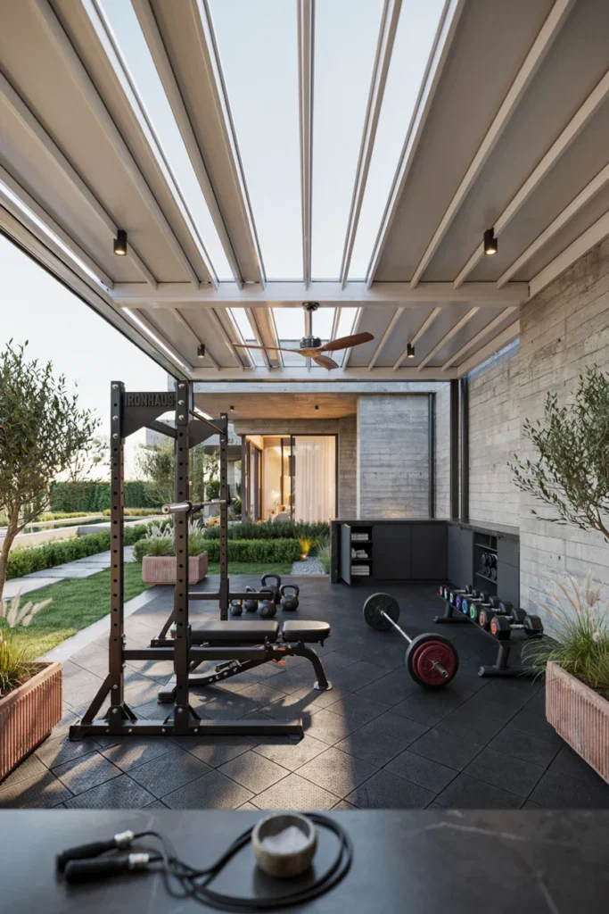 All-Weather Gym with Retractable Canopy