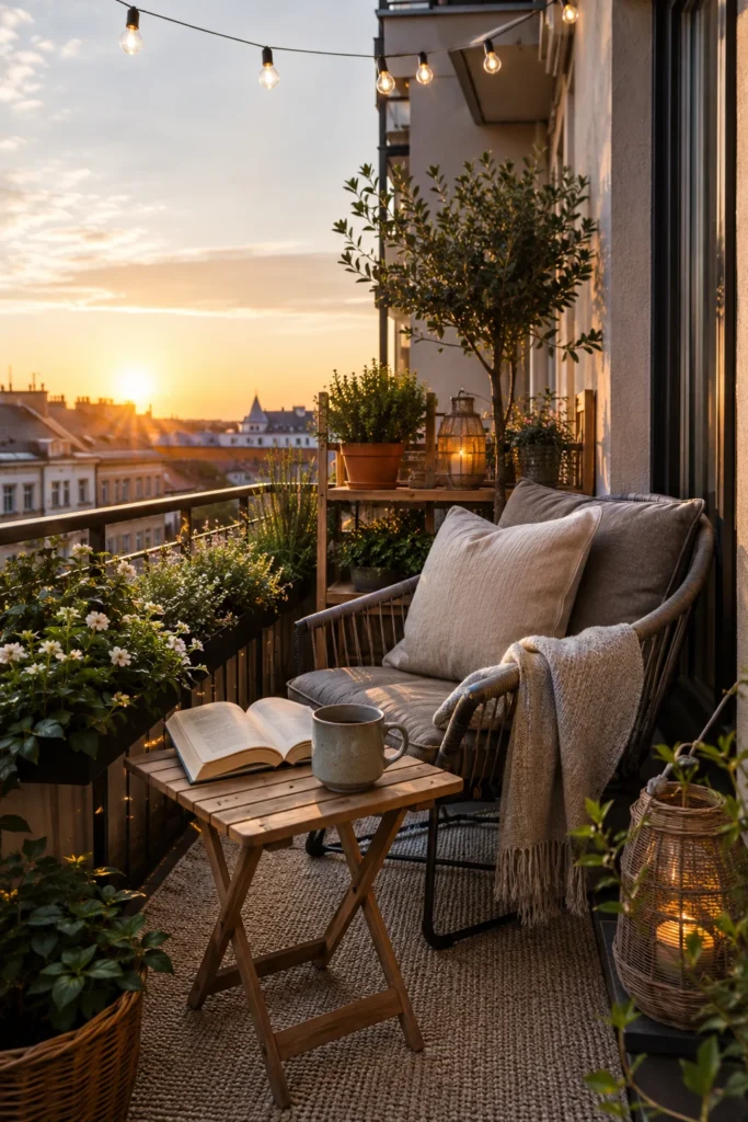 Small Balcony Reading Nook
