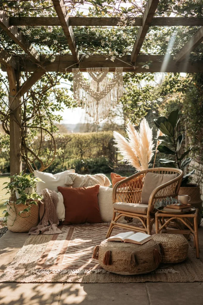 Boho Reading Nook with Floor Cushions