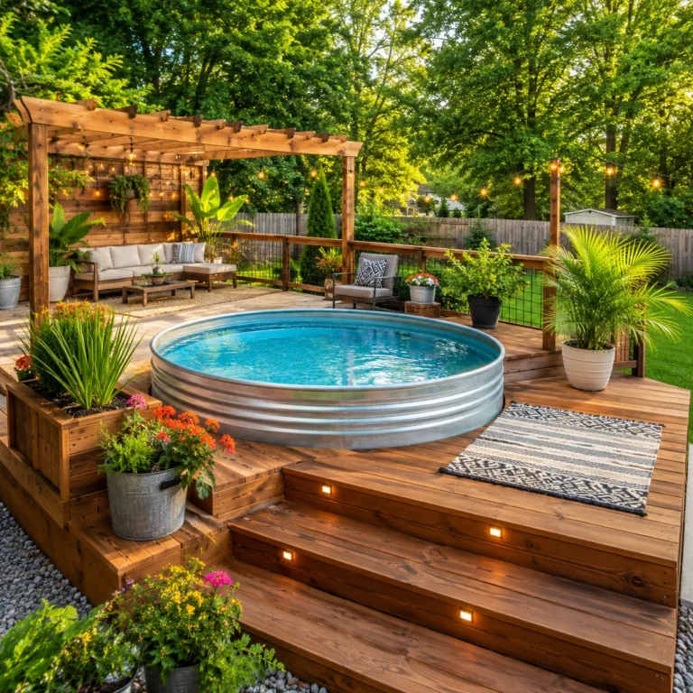 17 Genius DIY Stock Tank Pool Deck Ideas for the Ultimate Backyard Oasis