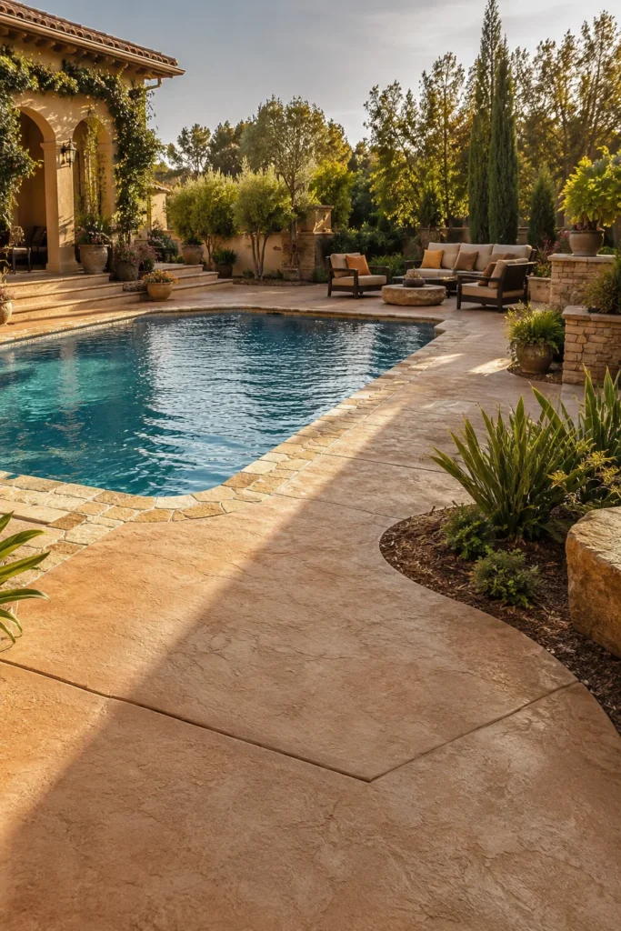 Dyed Concrete in Warm Earth Tones