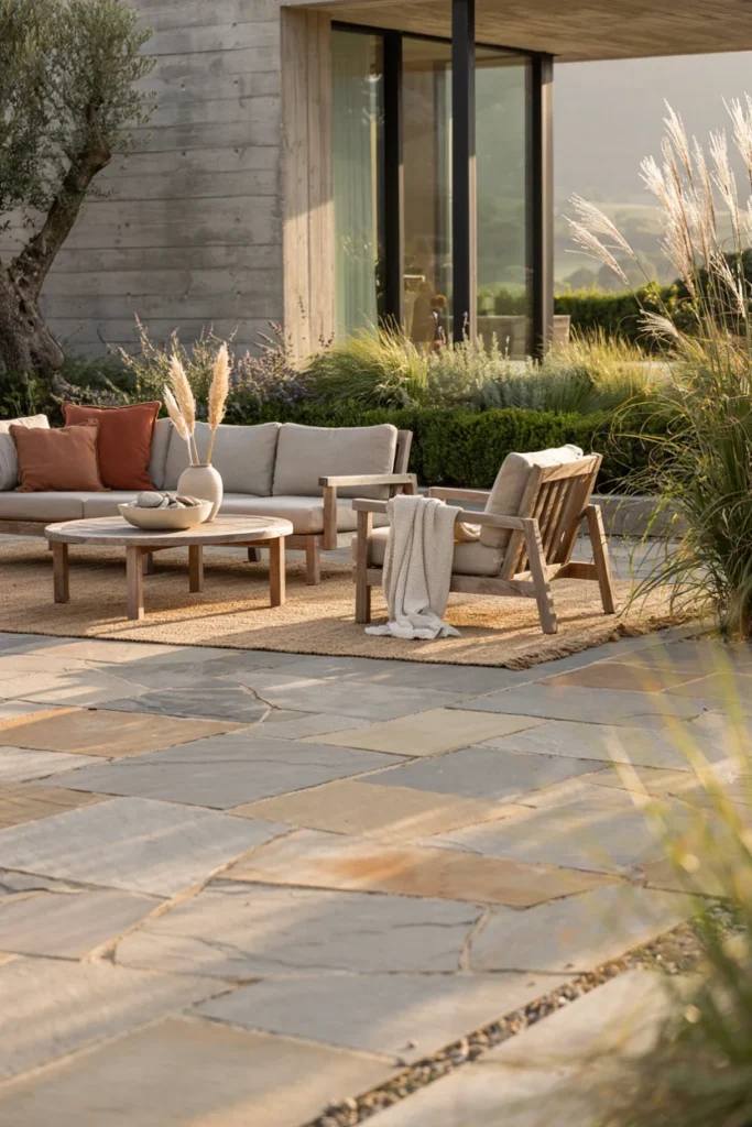 Eco-Luxe Garden Lounge with Natural Materials