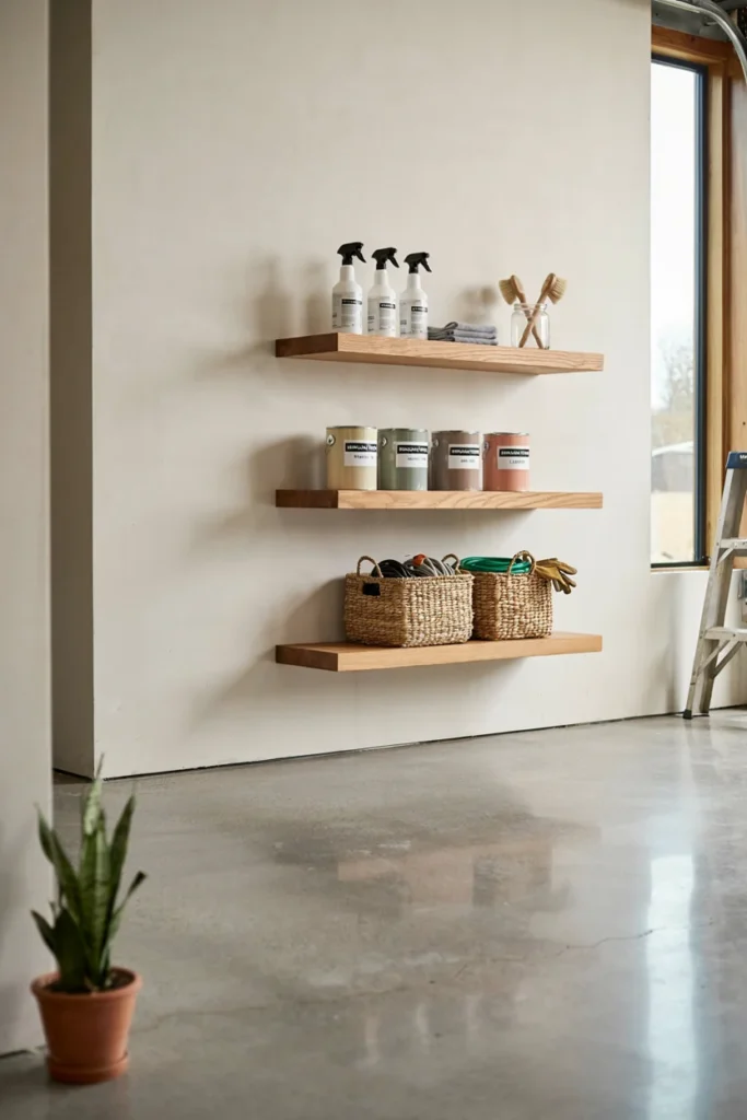 Install Floating Shelves for Everyday Essentials