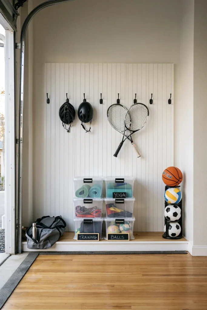 Create a Dedicated Sports Equipment Zone