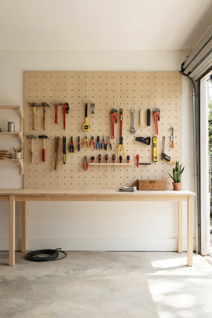 Use Pegboards for Frequently Used Tools
