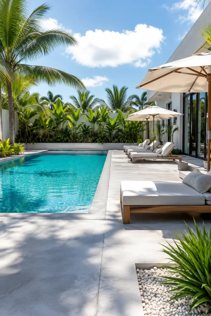 Light Gray Concrete for a Modern Resort Feel