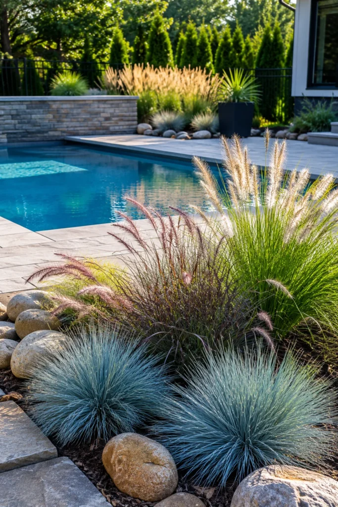 Incorporate Low-Maintenance Ornamental Grasses