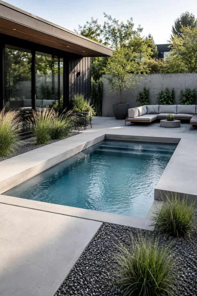 Minimalist Concrete Plunge Pool for Modern Homes