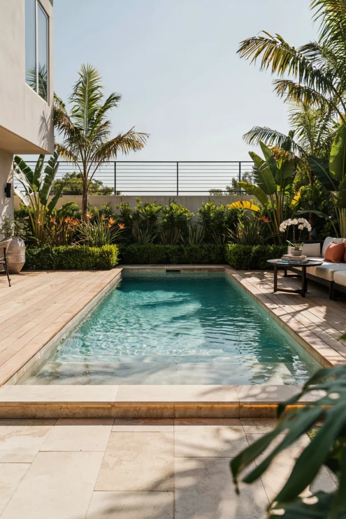 Minimalist Pool Fence with Modern Appeal
