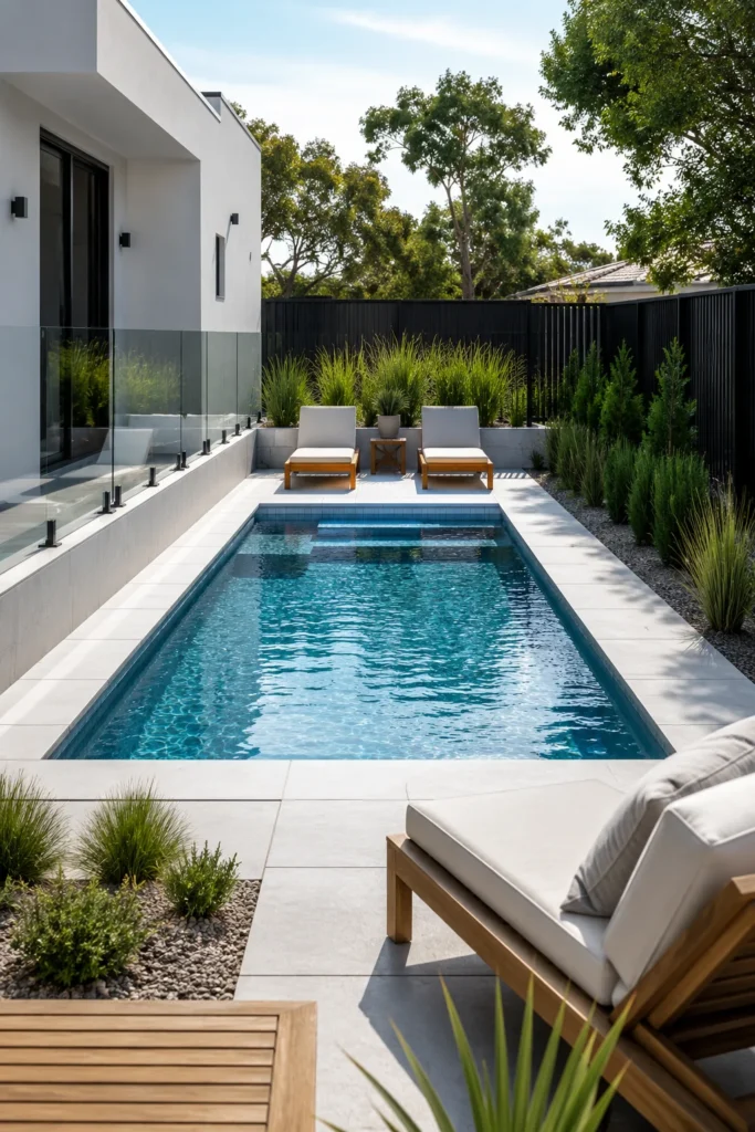 Modern Rectangular Plunge Pool With Clean Lines