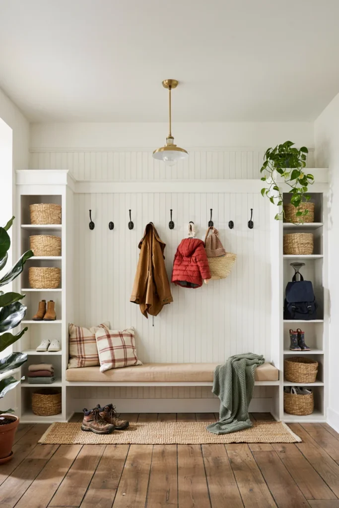 Mudroom Reading Bench with Cubbies