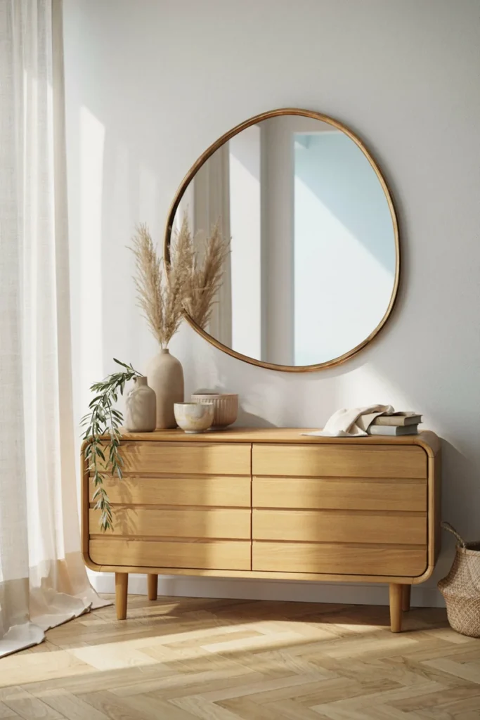 Add an Organic-Shaped Accent Mirror