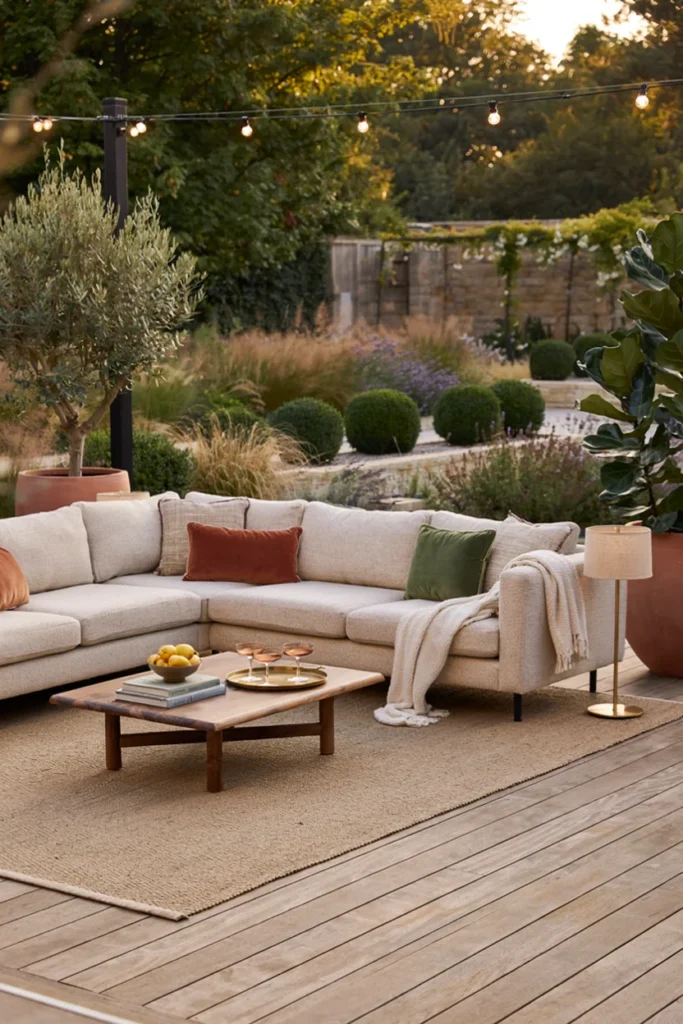 Outdoor Rug-Defined Lounge Room