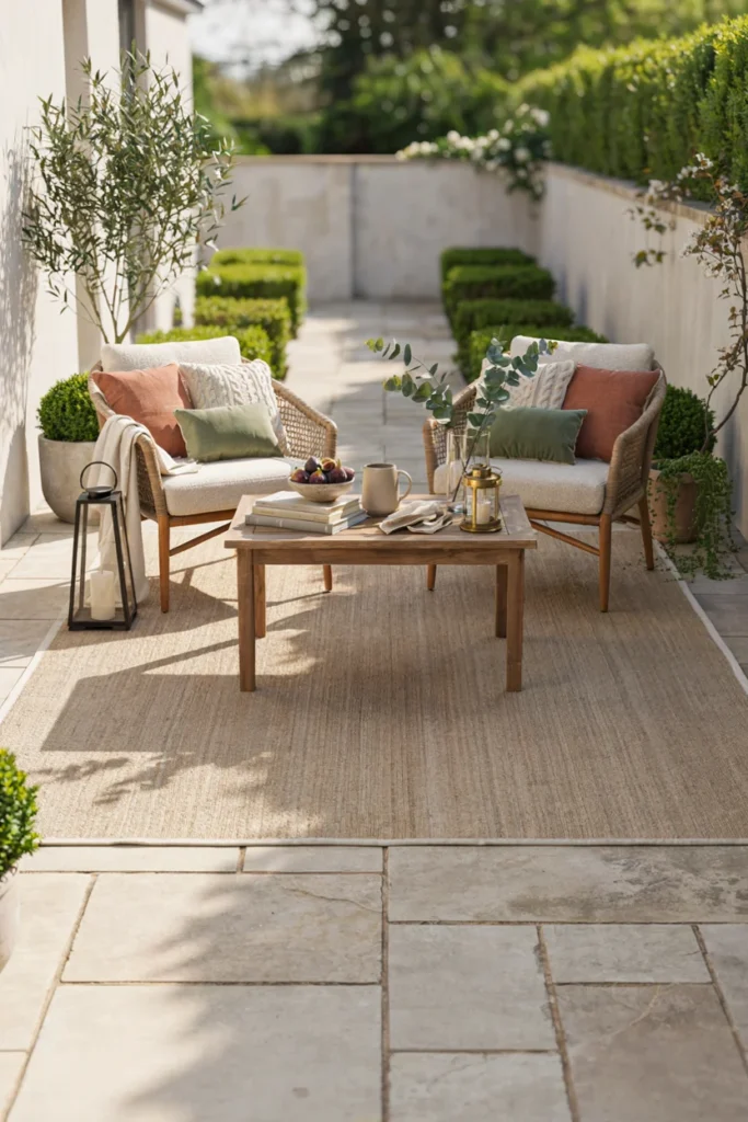 Define the Patio with an Outdoor Rug