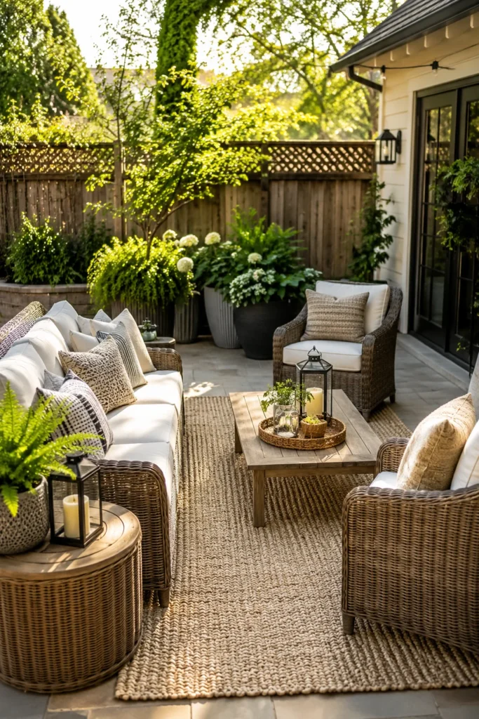 Use an Outdoor Rug to Define the Space