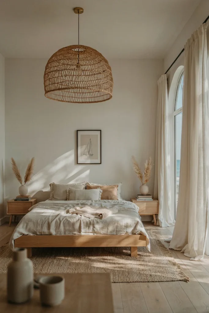  Install an Oversized Woven Pendant or Sculptural Chandelier