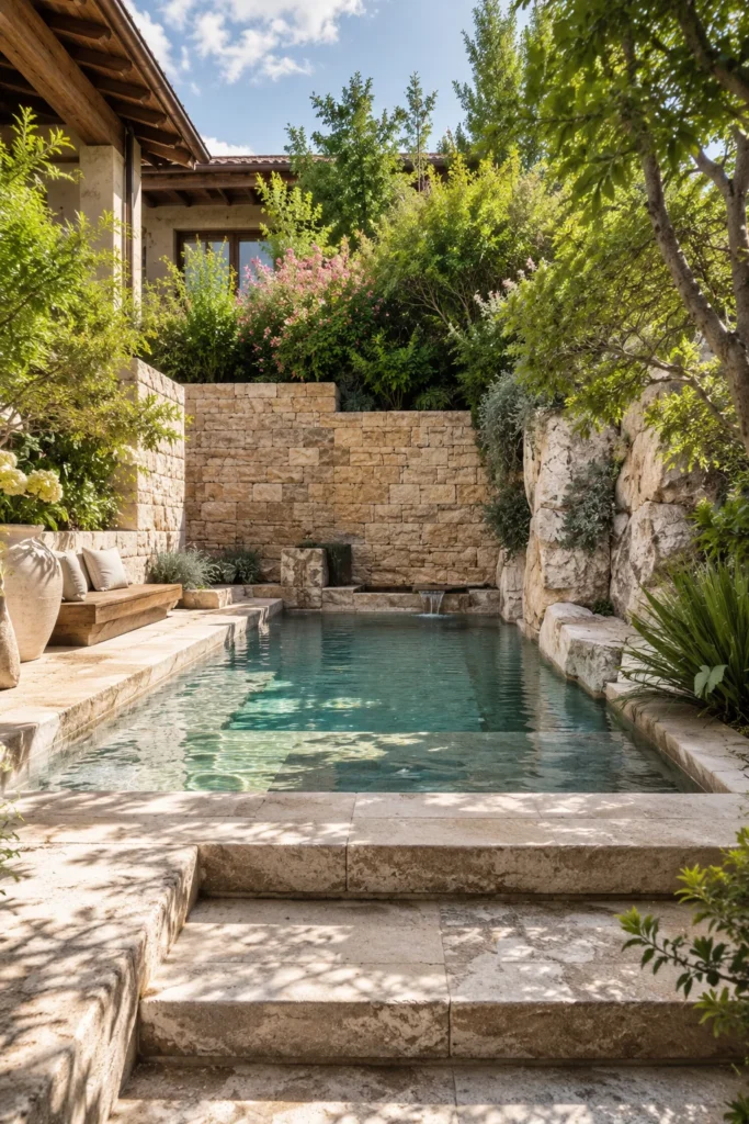 Plunge Pool with Natural Stone Surround