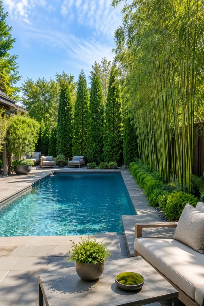 Add Privacy With Tall Hedges or Bamboo