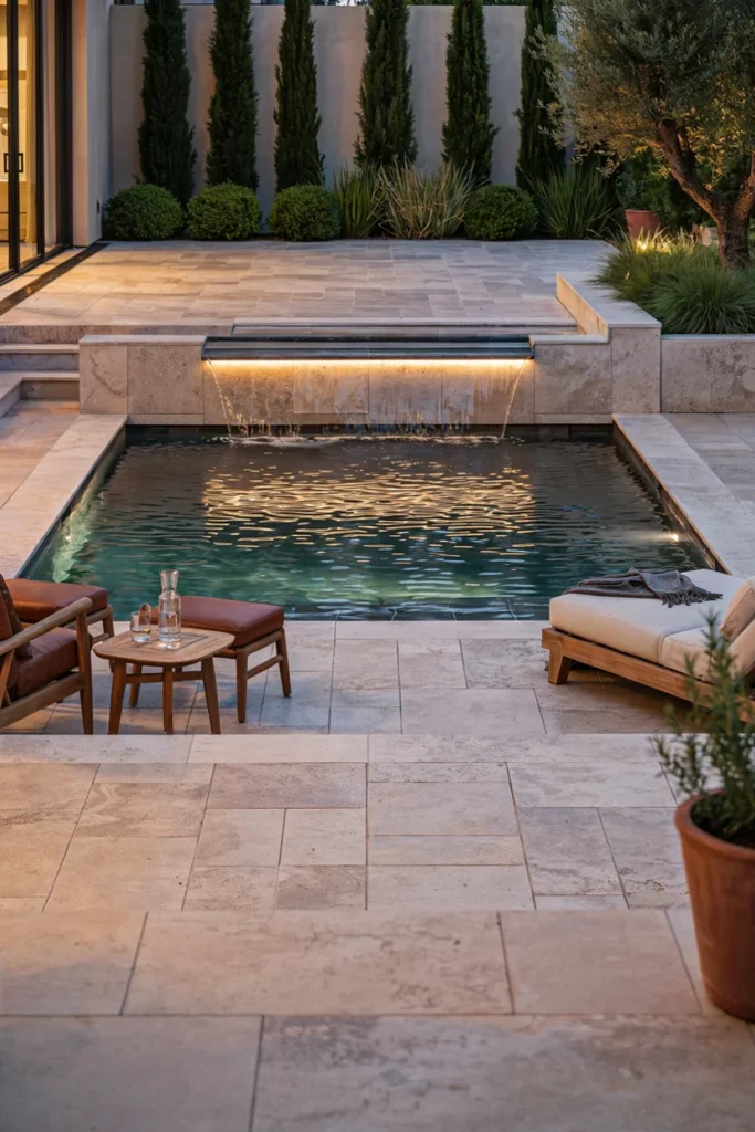Pool With Built-In Spa