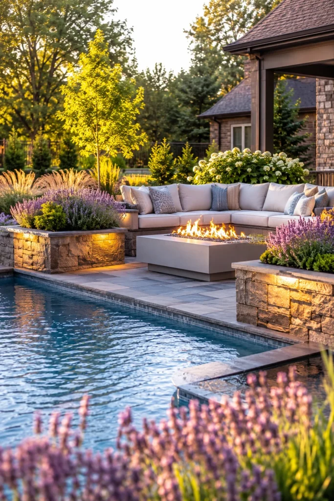 Design a Cozy Seating Area With Built-In Planters