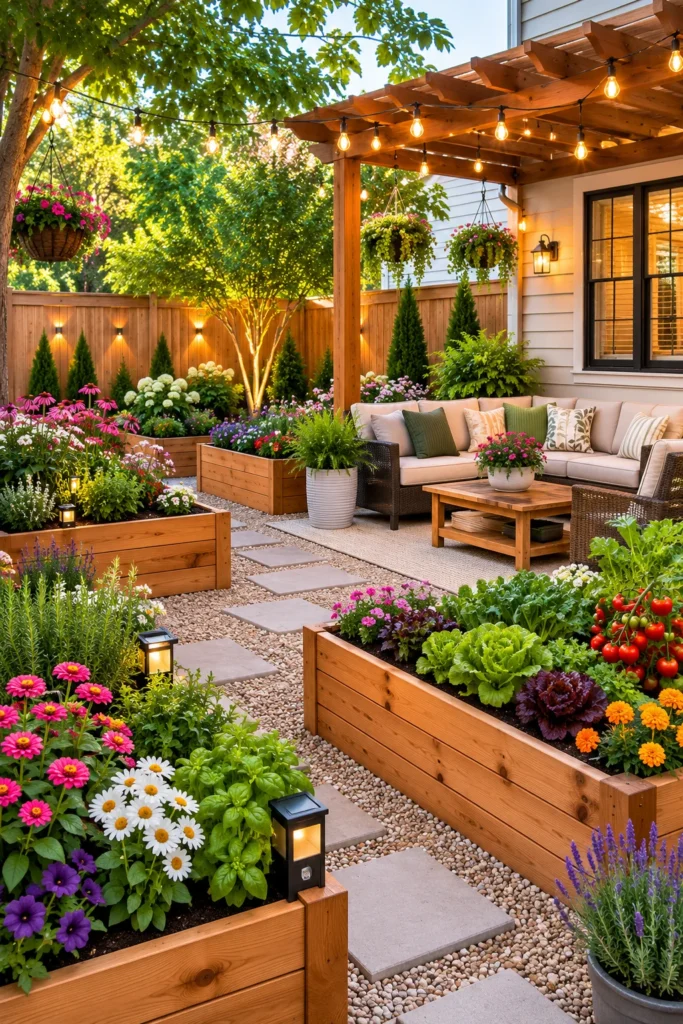 Build Raised Garden Beds Around the Patio