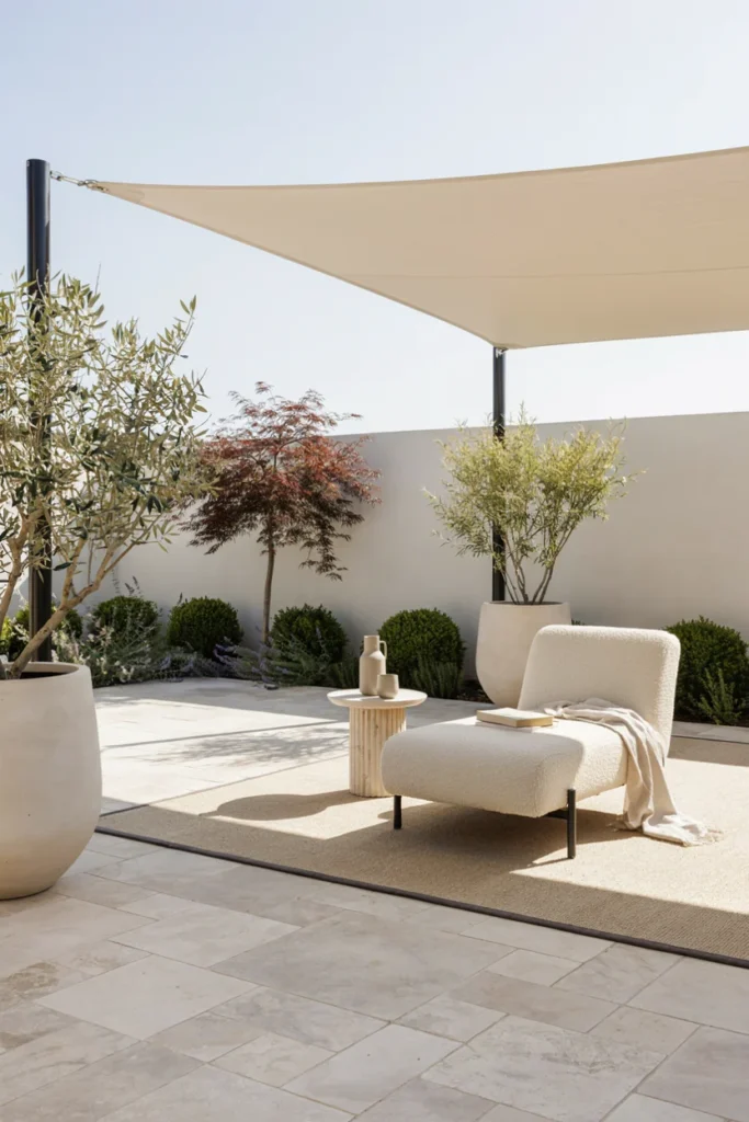Reading Nook Under a Shade Sail
