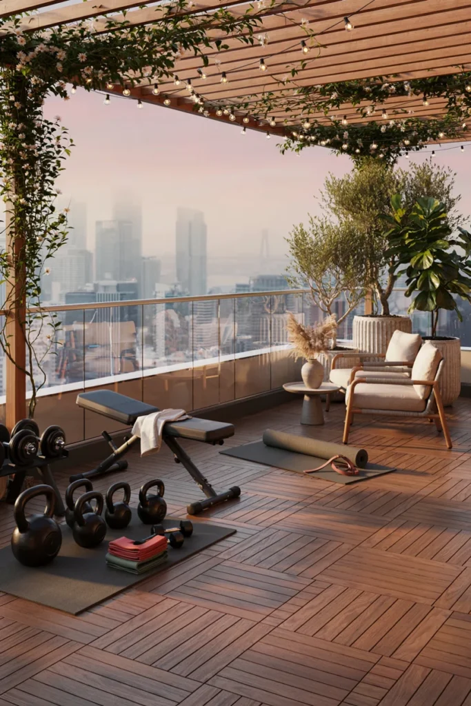 Rooftop or Deck Gym