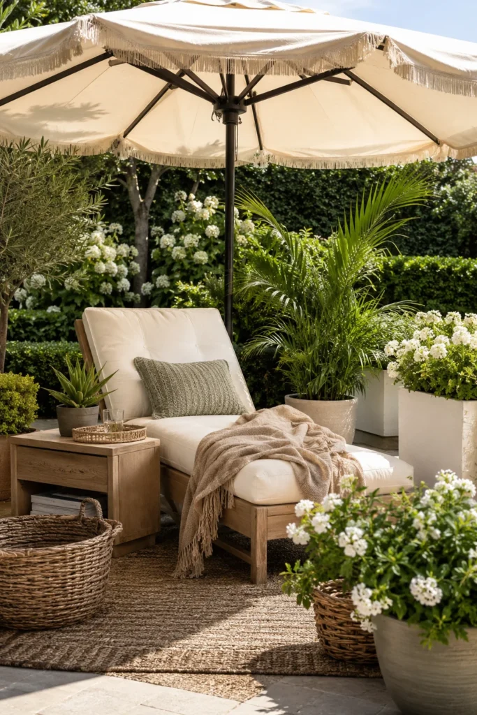 Shaded Nook with a Canopy or Umbrella