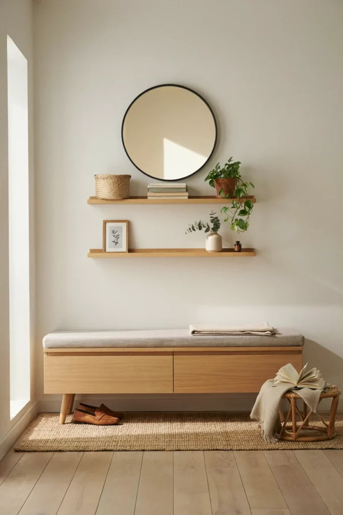 Small Apartment Entryway Bench