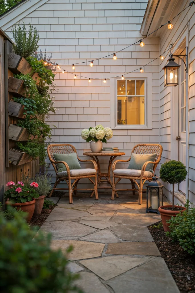 Cozy Corner Stone Patio for Small Backyards