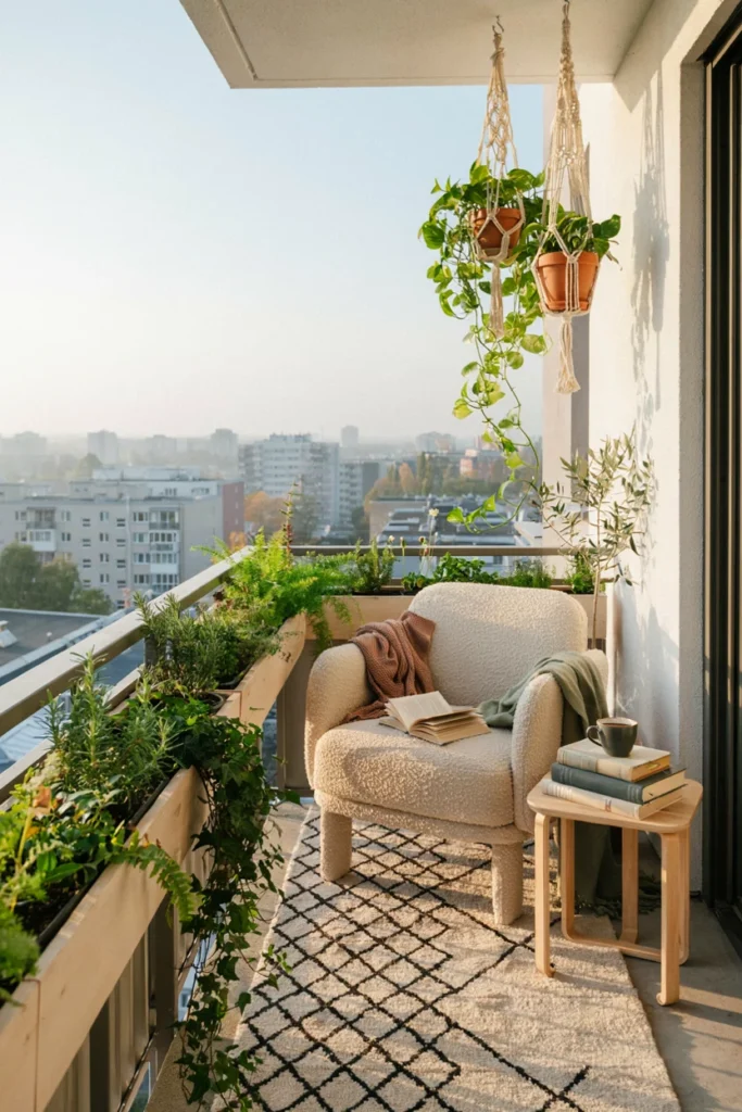 Small Balcony Reading Nook