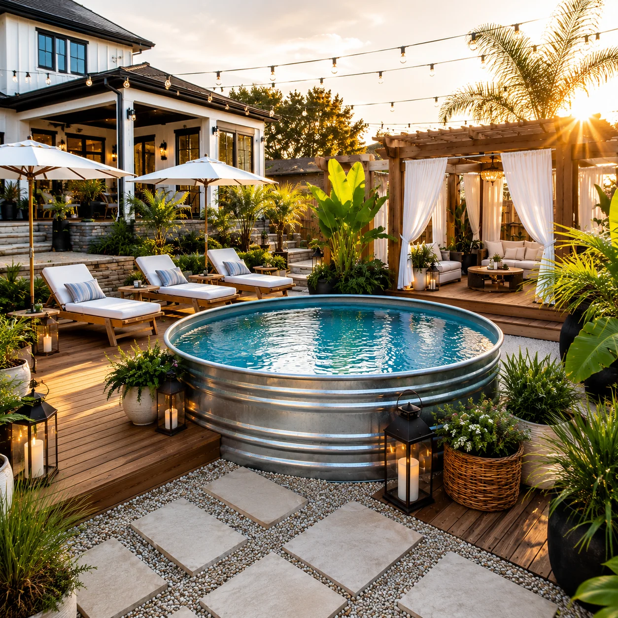 20 Stock Tank Pool Ideas That Look Like Luxury Backyard Oases