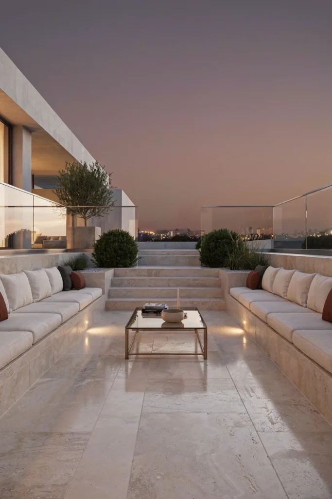 Sunken Lounge with Glass Balustrade