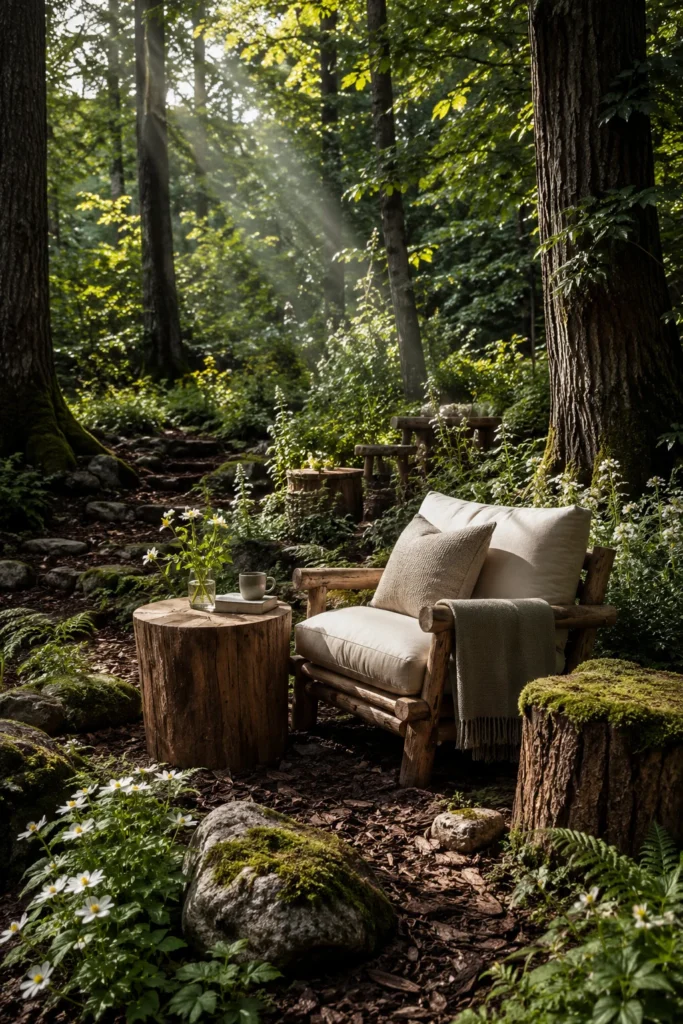 Woodland-Inspired Nook with Natural Textures