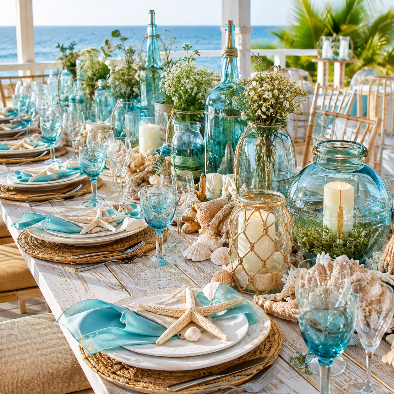 19 Beach Themed Party Table Decor Ideas