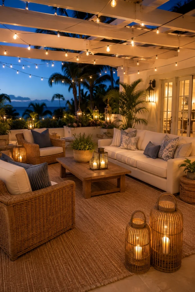 Add String Lights for Evening Ambiance