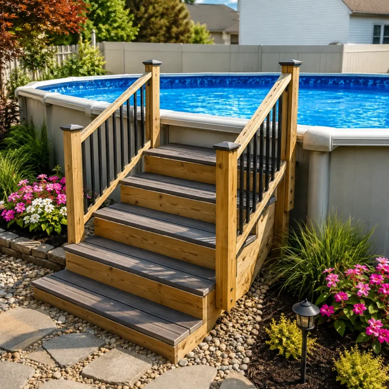23 DIY Above Ground Pool Steps Ideas on a Budget