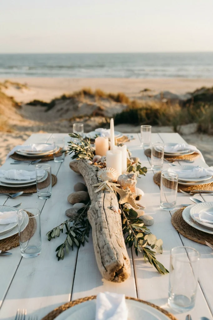 Driftwood and Seashell Centerpiece